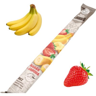 NARA natur BANÁN a jahoda ovocný lavaš NESLAZENÝ 140 g – Zboží Dáma