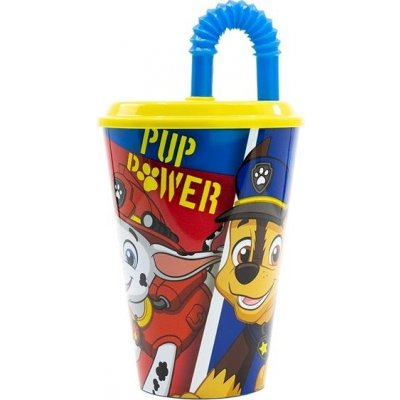 STOR Plastový kelímek s brčkem Paw Patrol modrý 430 ml – Hledejceny.cz