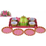 Teddies Čajová sada nádobí plech 14 ks 4 barvy v blistru 25 x 17 x 11 cm – Zboží Dáma