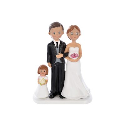 Modecor Svatební figurky - novomanželé s dcerou – Zboží Mobilmania