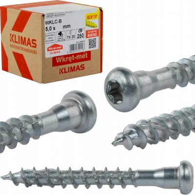 Vruty pro tesařské spoje 5x50 mm 250 ks TORX Klimas WKLC – Hledejceny.cz