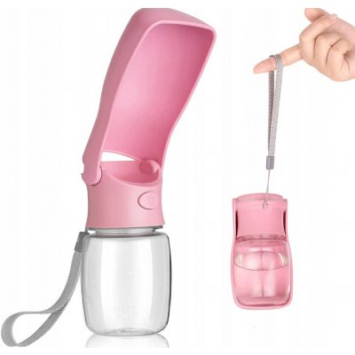 Travel Bottle skládací pro psa růžová 350 ml – Zboží Mobilmania