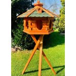 Darlux Ptačí budka dřevěná velikost M zelená včetně stojanu – Zboží Dáma