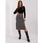 Basic midi sukně s rozparky na bocích lk-sd-509400.87p dark grey – Zboží Dáma
