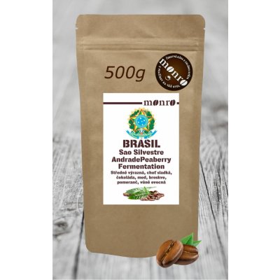 Monro Brasil Sao Silvestre Peaberry Andrade Family Fermentation káva Arabika zrnková 0,5 kg – Hledejceny.cz