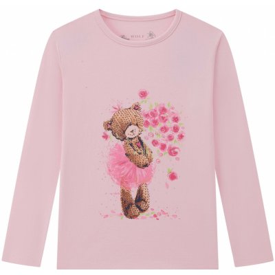 Dívčí tričko Wolf světle růžová – Zboží Dáma