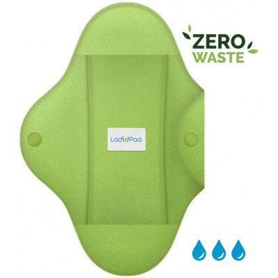 LadyPad látková vložka s vkládací vložkou Mátová zelená velikost M Zero waste bez plastového a papírového obalu 1 ks
