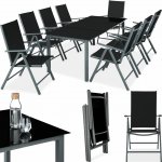tectake 402164 zahradní hliníkový nábytek 8+1 - antracit – Sleviste.cz