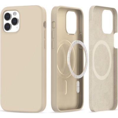 Pouzdro Tech-Protect iPhone 12 / 12 Pro Silicone MagSafe Beige