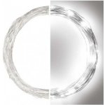 EMOS LED vánoční nano řetěz stříbrný 10 m venkovní i vnitřní studená bílá časovač; 1550032000 – Zboží Dáma