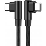 LaskaKit USB-C/USB-C 90˚ kabel 60W 480Mbps 100cm Konektor: USB-C 90˚ + USB-C 90˚ – Hledejceny.cz