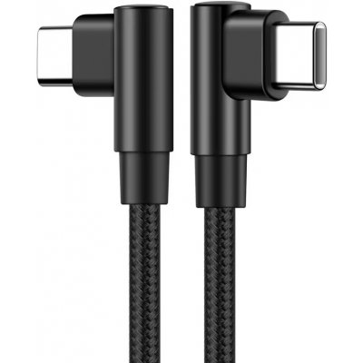 LaskaKit USB-C/USB-C 90˚ kabel 60W 480Mbps 100cm Konektor: USB-C 90˚ + USB-C 90˚ – Hledejceny.cz