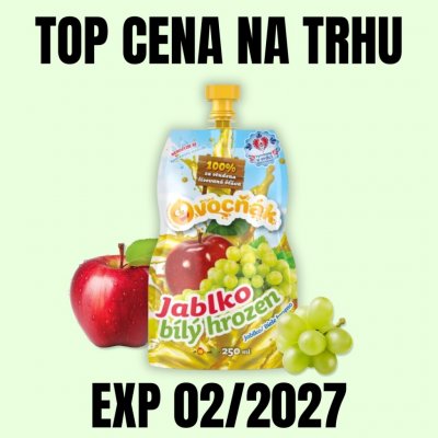 Ovocňák mošt jablko a bílý hrozen 250 ml – Zbozi.Blesk.cz