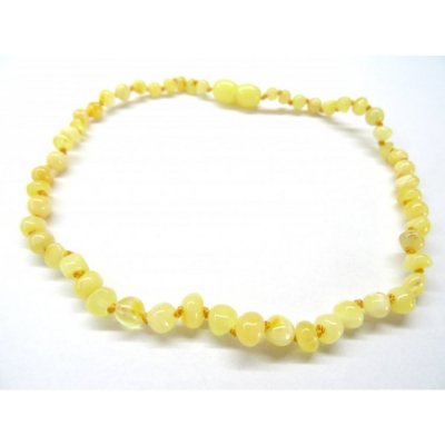 Prosperk Jantarové korálky pro děti kulaté leštěné mléčné S0377 – Zboží Dáma