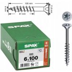 SPAX vrut zápustná hlava 6.0x100 část. závit TX30, Wirox-stříbrná, certifikovaný (100 ks) – Hledejceny.cz