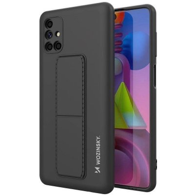 Wozinsky Kickstand Case silikonové pouzdro se stojánkem Samsung Galaxy M51 černé 5907769317378 – Zboží Živě