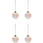 House Doctor Vánoční ozdoba Delic Rose set 4 ks růžová barva sklo – Hledejceny.cz