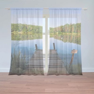 Sablio Záclony Molo na jezeře: 2ks 150x250cm – Hledejceny.cz