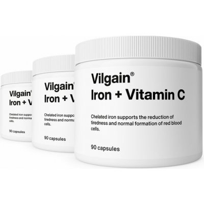 Vilgain Železo + Vitamin C 3× 90 kapslí – Hledejceny.cz