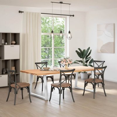 Omaxi 958182 Nohy k jídelnímu stolu ve tvaru V 2 ks bílé 90 x 72-73,3 cm ocel – Sleviste.cz