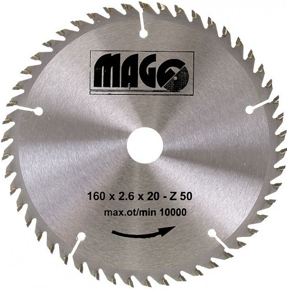 MAGG Pilový kotouč 160x2,6x20mm/50 zubů střídavě trapézové 9216050