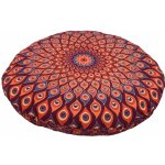 Sanu Babu Meditační polštář kulatý vínovo-oranžový s Mandalou 80x15 – Zboží Dáma Sanu Babu Meditační polštář kulatý vínovo-oranžový s Mandalou 80x15 – Zboží Dáma