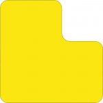 Samolepicí značení umístění palet WT-5210, tvar ''L'' – polyester, žlutá, 125×125×75 mm, balení 25ks – Sleviste.cz