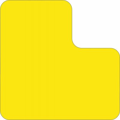 Samolepicí značení umístění palet WT-5210, tvar ''L'' – polyester, žlutá, 125×125×75 mm, balení 25ks – Sleviste.cz