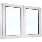 SkladOken.cz Plastové okno 160x120 cm (1600x1200 mm) dvoukřídlé se štulpem, bílé, PRAVÉ – Sleviste.cz