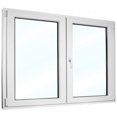 SkladOken.cz Plastové okno 160x120 cm (1600x1200 mm) dvoukřídlé se štulpem, bílé, PRAVÉ – Sleviste.cz