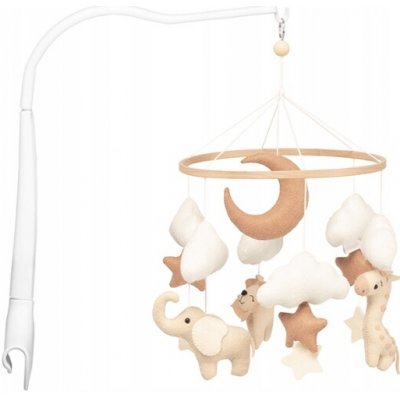 Neno Kolotoč nad postýlku béžový se zvukem a pohyblivými hračkami – Zboží Mobilmania