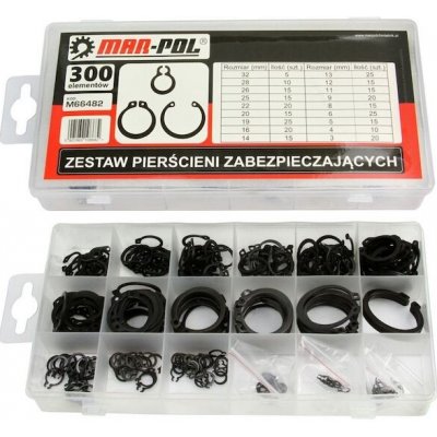 Segerový pojistný kroužek, sada 300 ks MAR-POL M66482 – Hledejceny.cz