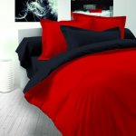 Kvalitex satén povlečení Luxury Collection červená černá 140x200 70x90 – Zboží Dáma