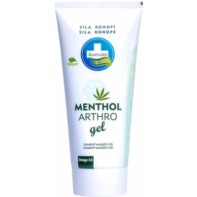 Annabis Menthol Arthro gel chladivý k masáži v oblasti kloubů svalů šlach a zad 200 ml