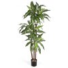 Květina Umělá palma Dracena FRAGRANS deluxe pestrá, 120cm