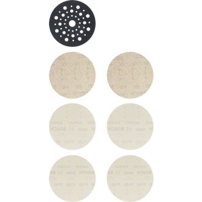 Bosch 7 dílná základní sada EXPERT M480 pro excentrické brusky 125 mm 2608901202 – Zboží Dáma