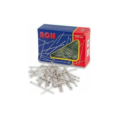 RON - špendlíky - poniklované, 200 ks – Zboží Dáma