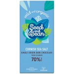 Seed and Bean 70% hořká čokoláda Ekvádor mořská sůl Cornish BIO 75 g