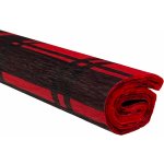 Krepový papír - Károvaná černá na červeném 0,5x2m C08D58 28 g/m2 – Hledejceny.cz