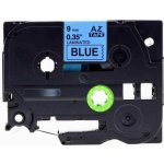 Alternativní páska pro Brother TZ-521+TZe-521, 9 mm x 8 m, černý tisk + modrý podklad – Hledejceny.cz