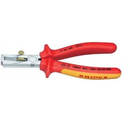 Knipex 11 06 160 - Kleště odizolovací 160mm, chromované, izolované 1000V VDE, BI-plastové rukojeti