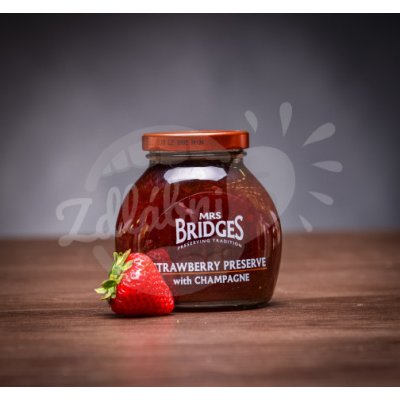 Mrs. Bridges Strawberry and Champagne Luxusní Džem 340 g