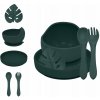Jídelní souprava PETITE&MARS Set jídelní silikonový TAKE&MATCH 6m+ Misty Green 4 ks