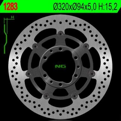 NG přední brzdový kotouč HONDA CBR 1000RR 08-17 (320X94X5) (6X6,5mm) - nahrazený NG1621G - výprodej | Zboží Auto