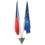 Komplet: interiérový stojan + vlajky - stojan 2-ramenný + ČR a EU – Hledejceny.cz
