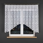 Dekorační oblouková krátká záclona na žabky LEOKADIA bílá 350x135 cm MyBestHome – Zboží Mobilmania