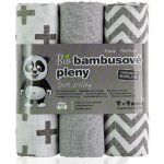 T-tomi BIO Bambusové pleny 70 x 70 Grey roofs / šedé stříšky 3 ks – Hledejceny.cz