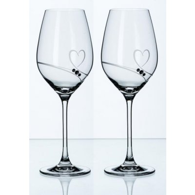 Crystalex Bohemia Glass Sklenice na červené víno se Swarovski Elements Romance Elixír Red Wine 450 ml