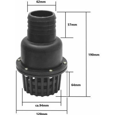 Onpira Sací koš se zpětnou klapkou Průměr 2,5“ 62 mm – Zboží Dáma