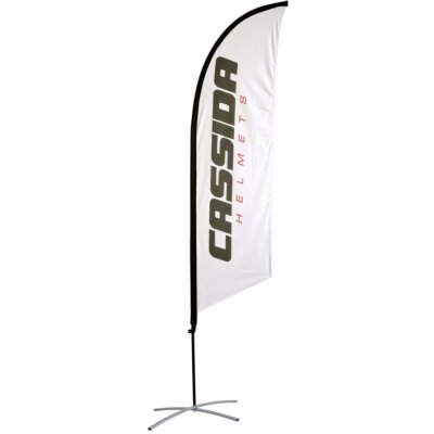 Vlajka CASSIDA bílá - vč. stojanu, zátěže a obalu, výška 2,5 m 2H428955 – Zboží Mobilmania